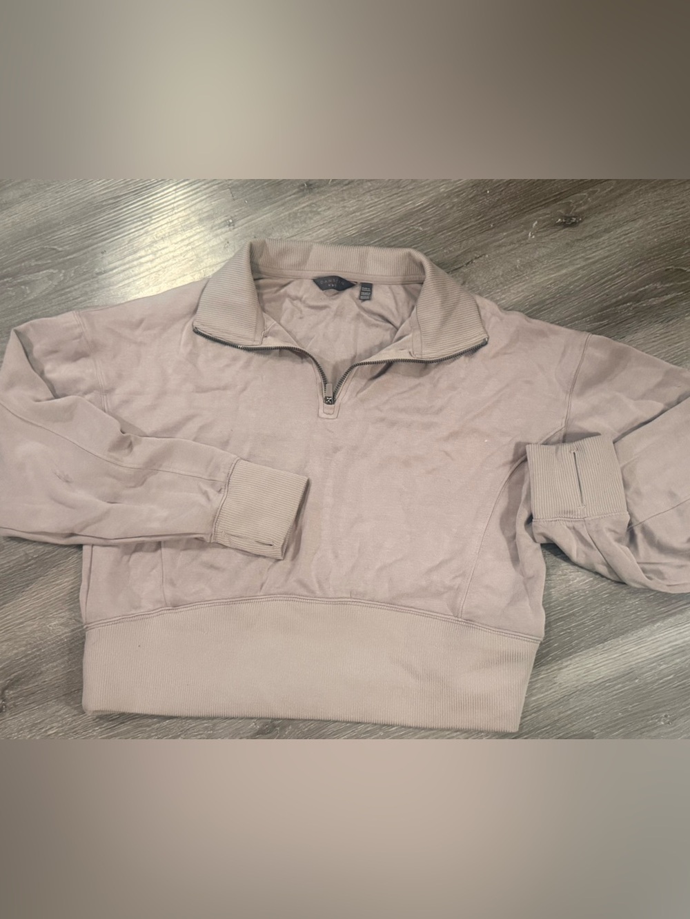 Danskin Men’s Quarter-Zip Sweatshirt - Light Mauve